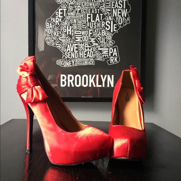 Sexy Charlotte Russe Red Platform Heels - Picture 1 of 5